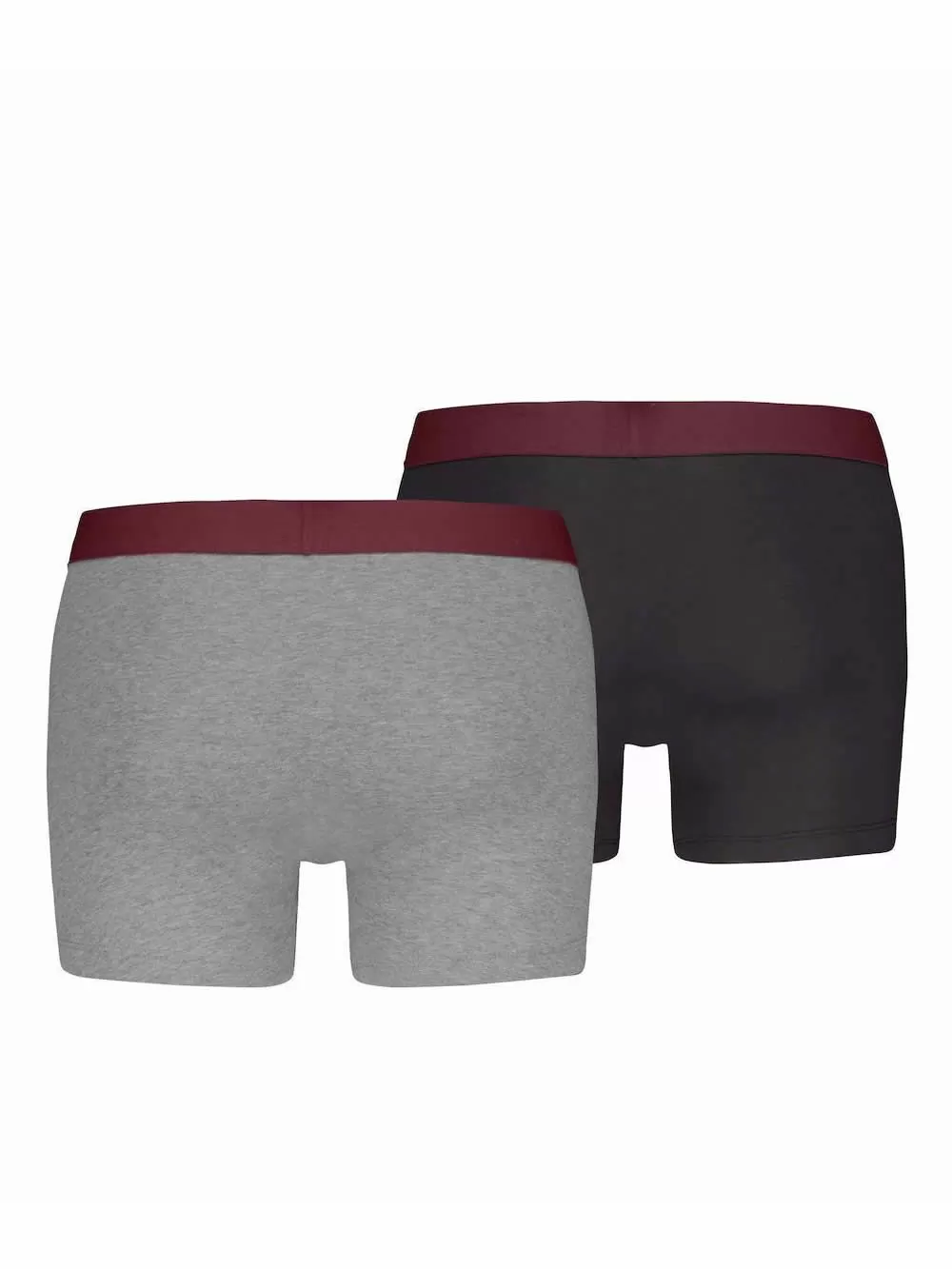 LEVIS Boxer Brief Solid Basic - Οργανικό Eco Βαμβάκι - Grey/Black - Πακέτο με 2 