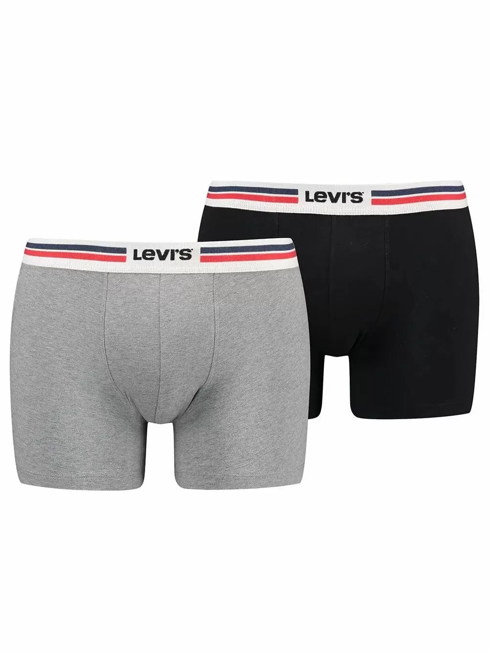 LEVIS Boxer Brief Sportswear - Eco Οργανικό Βαμβάκι - Middle Grey Melange - Πακέτο με 2