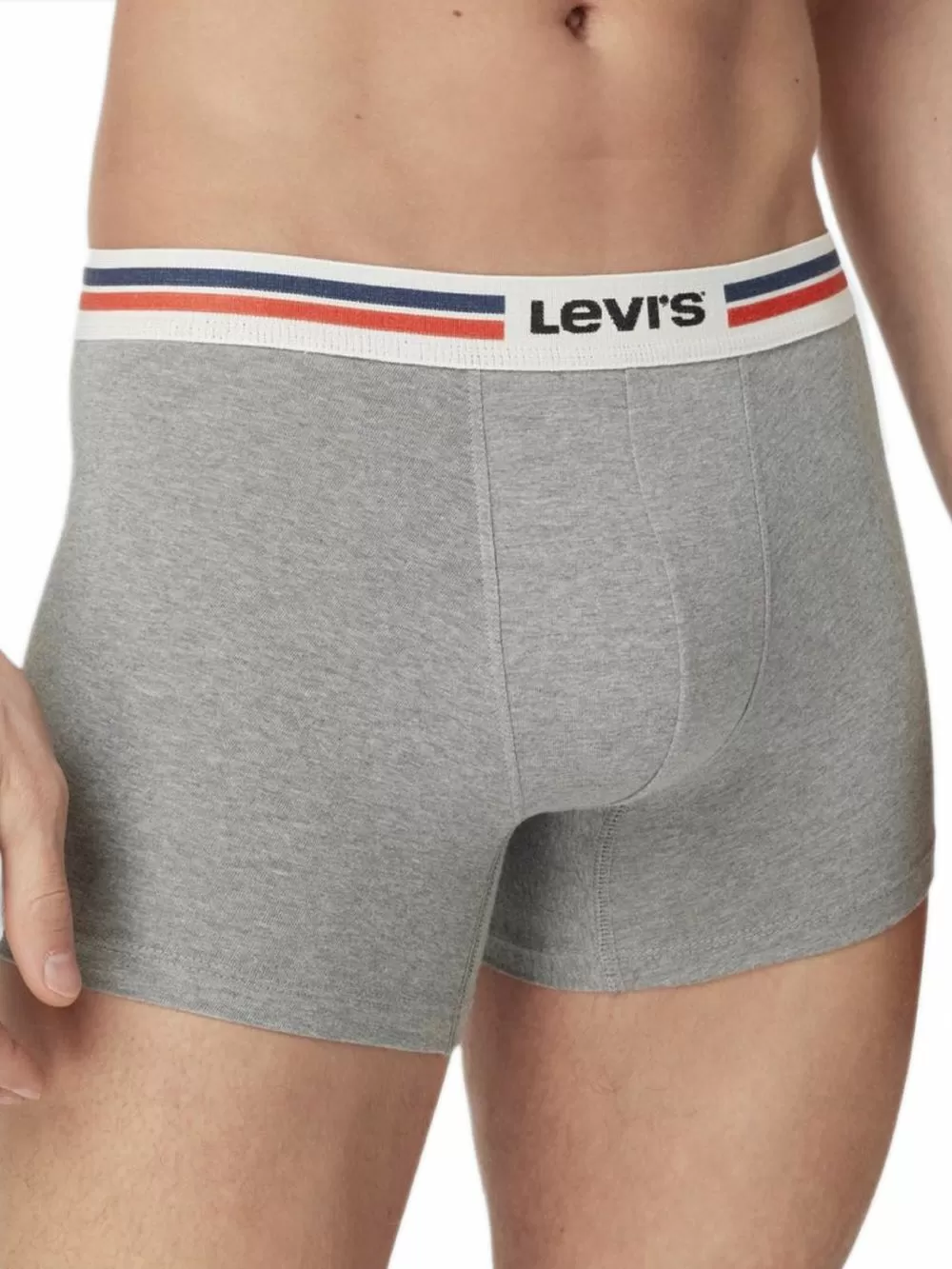 LEVIS Boxer Brief Sportswear - Eco Οργανικό Βαμβάκι - Middle Grey Melange - Πακέτο με 2