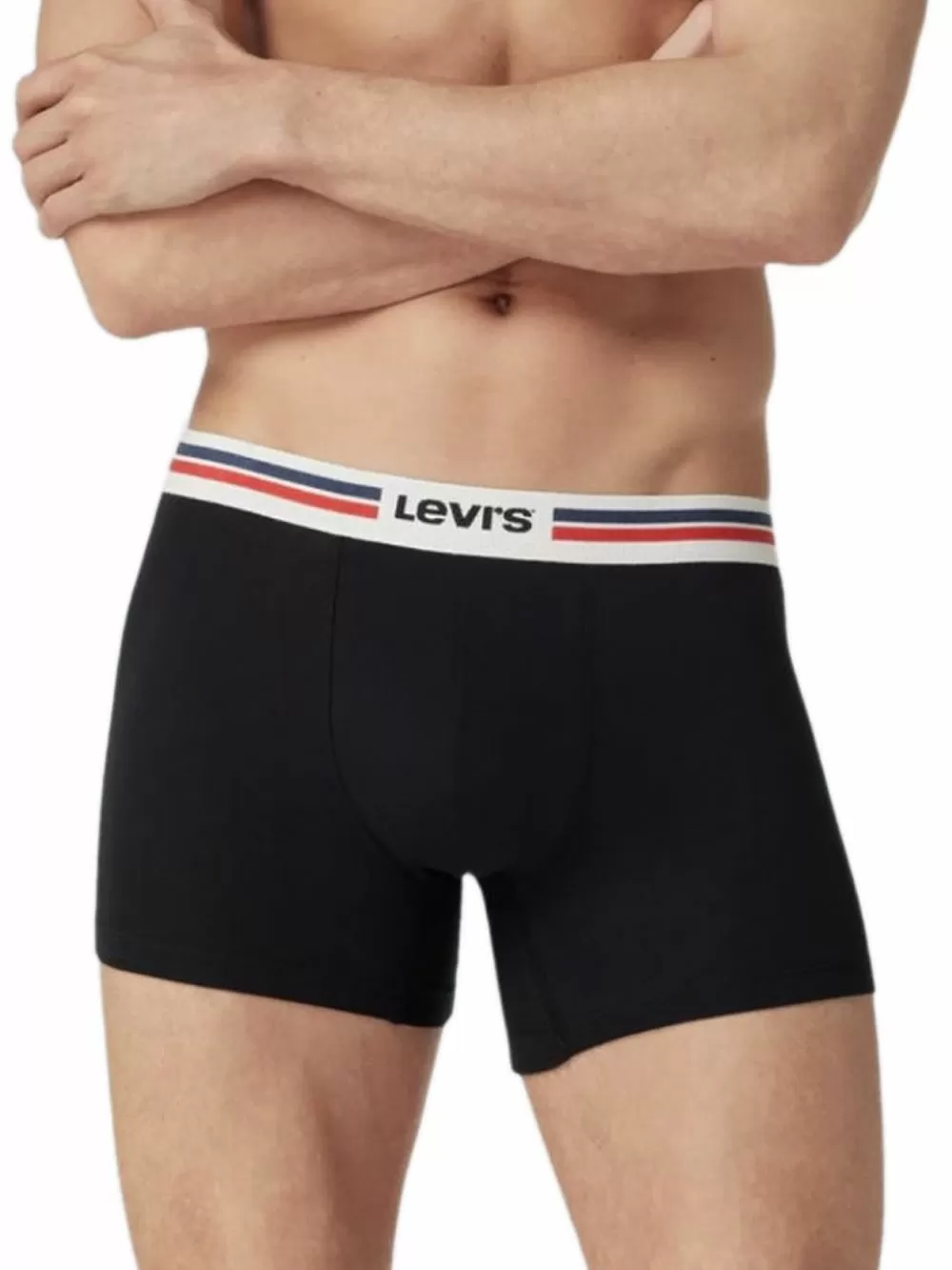 LEVIS Boxer Brief Sportswear - Eco Οργανικό Βαμβάκι - Middle Grey Melange - Πακέτο με 2