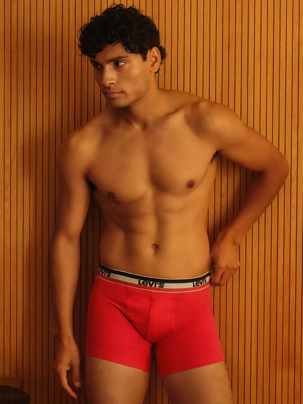 LEVI'S Boxer Brief - Οργανικό Βαμβάκι - Red/Black - Πακέτο με 2