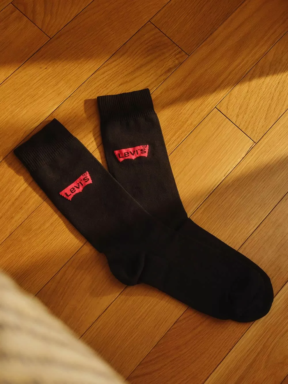 LEVI'S Ανδρική Κάλτσα Αθλητική - Black - ECO Βαμβάκι - 3 Ζευγάρια 