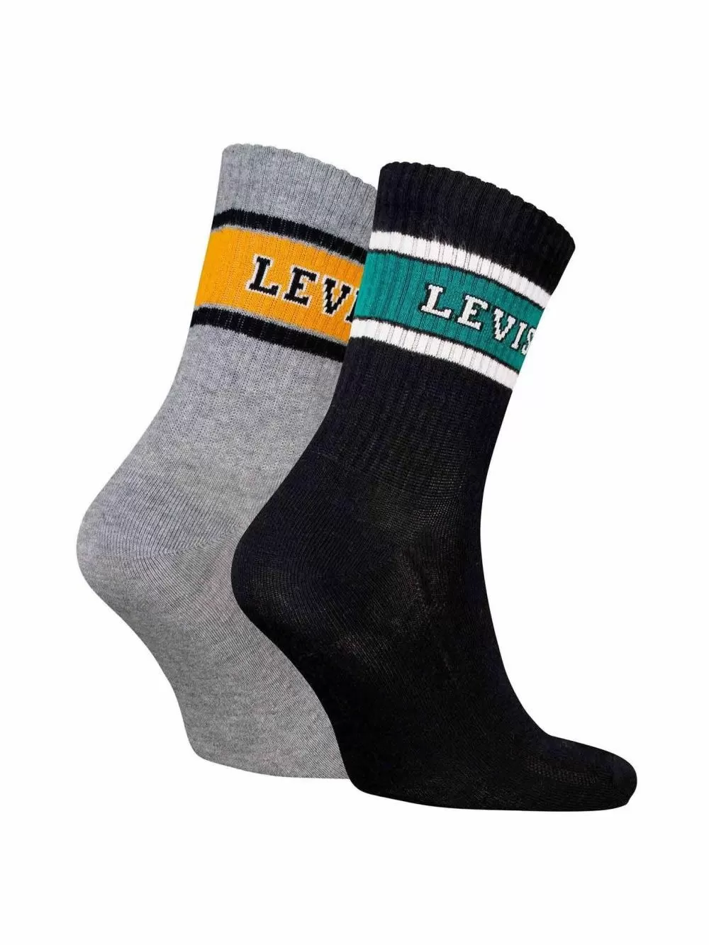 LEVIS Unisex Αθλητική Κάλτσα - Green/Black Combo - 2 Ζευγάρια