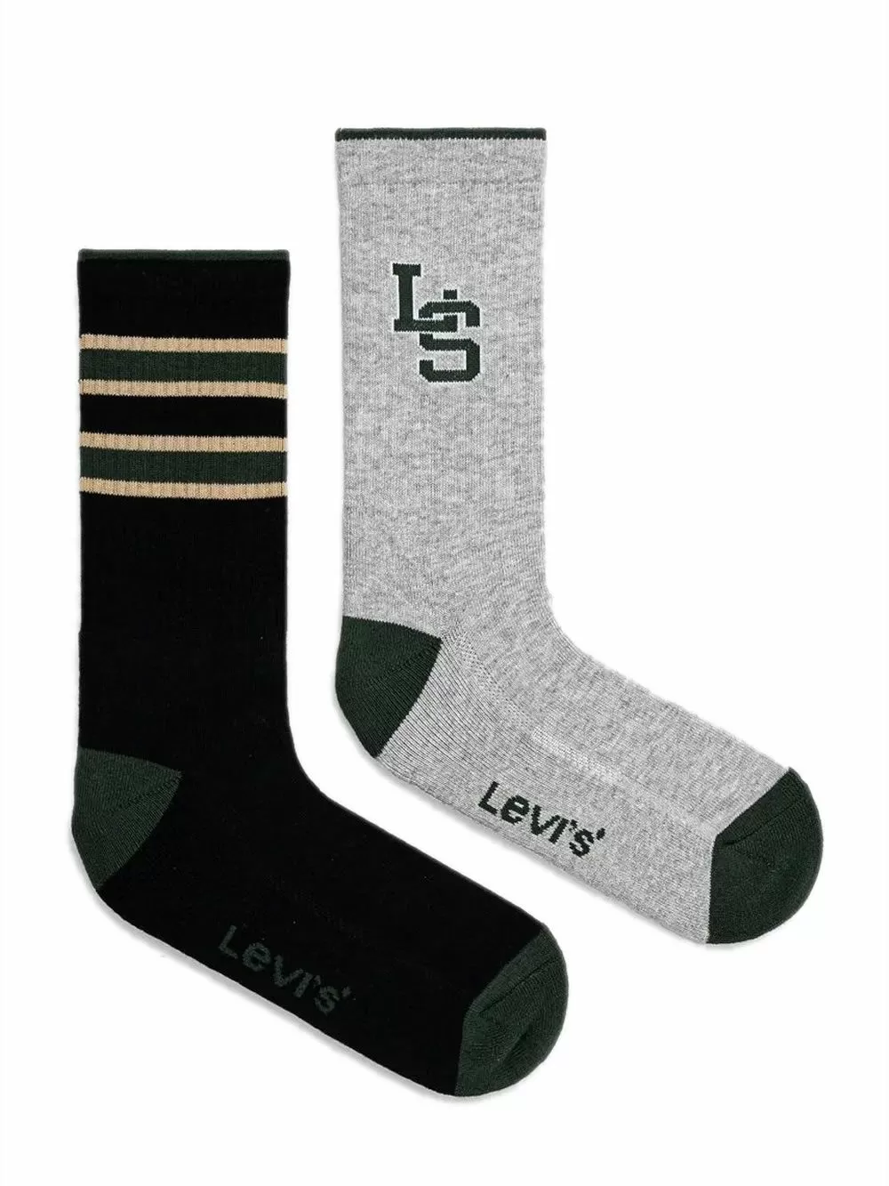 LEVIS Ανδρική Αθλητική Κάλτσα Κανονική - Green Combo - 2 Ζευγάρια