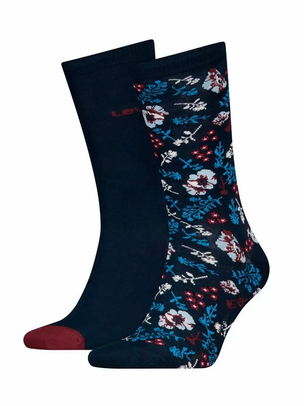 LEVIS Ανδρική Κάλτσα Κανονική Flower - Blue Combo - 2 Ζευγάρια