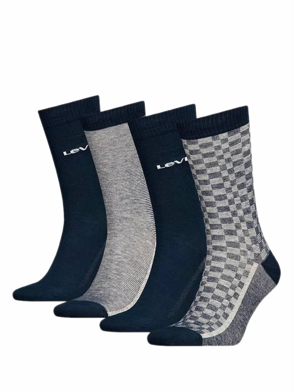 LEVIS Ανδρική Κάλτσα Giftbox Reg Cut Denim - Blue Combo - 4 Ζευγάρια