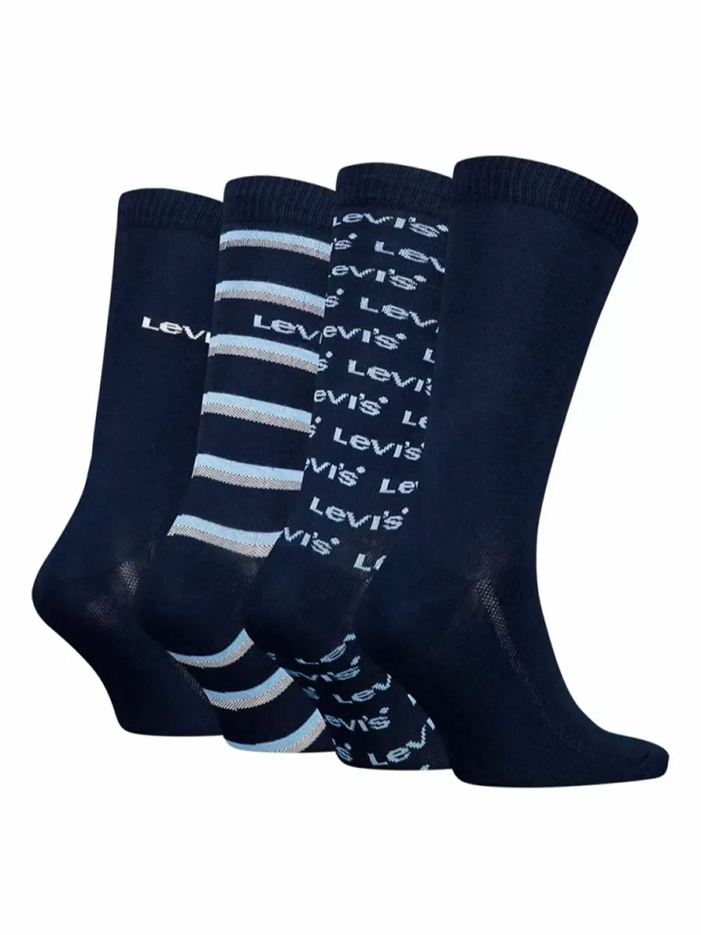 LEVIS Ανδρική Κάλτσα Giftbox Reg Cut Logo - Blue Combo - 4 Ζευγάρια