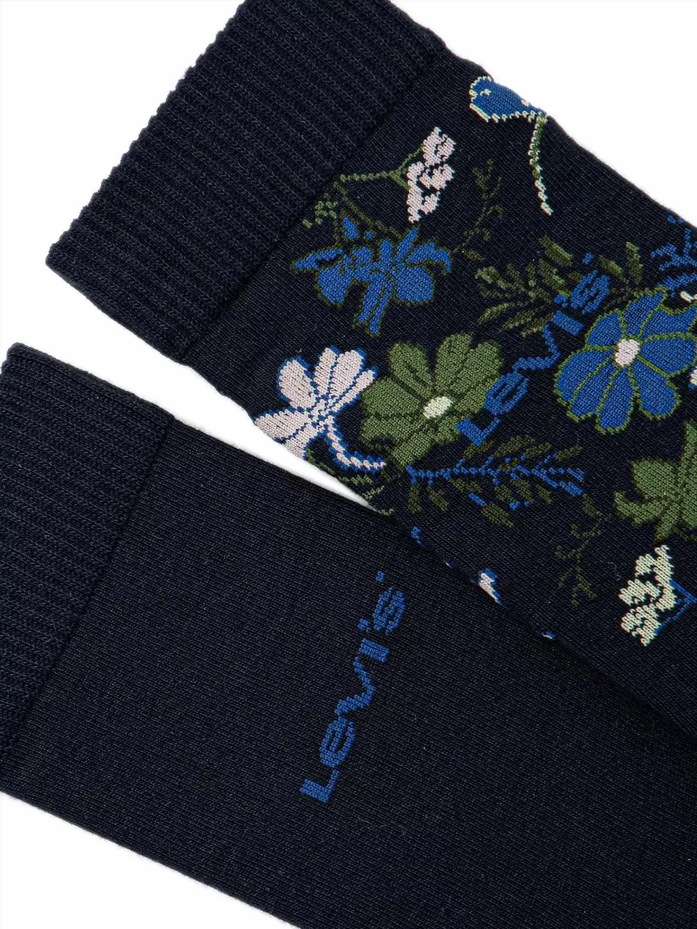 LEVIS Unisex Κανονική Κάλτσα Flower - Blue Combo - 2 Ζευγάρια