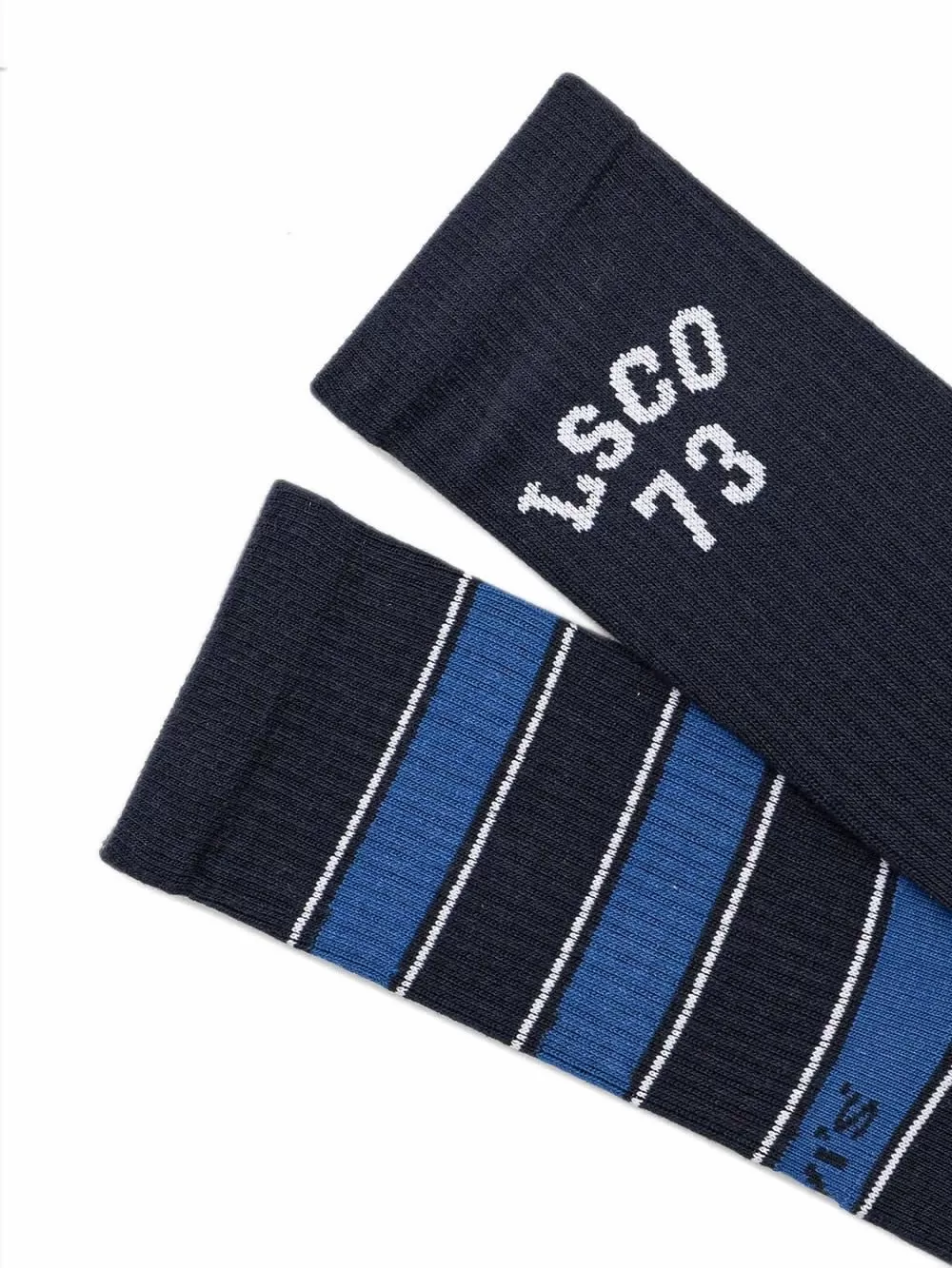 LEVIS Ανδρική Κανονική Κάλτσα Rugby Stripe - Blue Combo - 2 Ζευγάρια