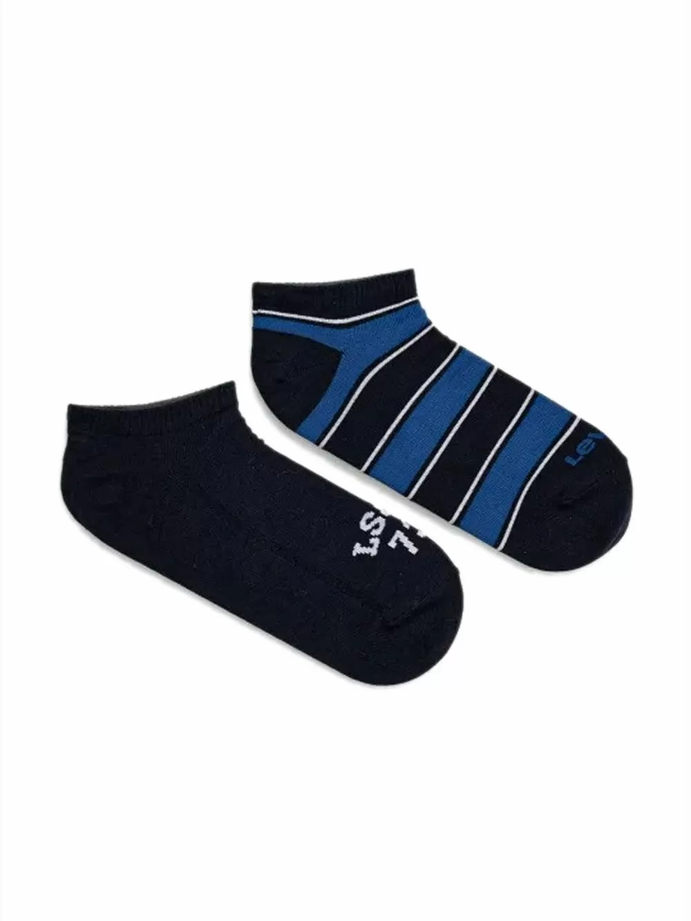 LEVIS Unisex Σοσόνι Rugby Stripe - Blue Combo - Απαλό Βαμβάκι - 2 Ζευγάρια