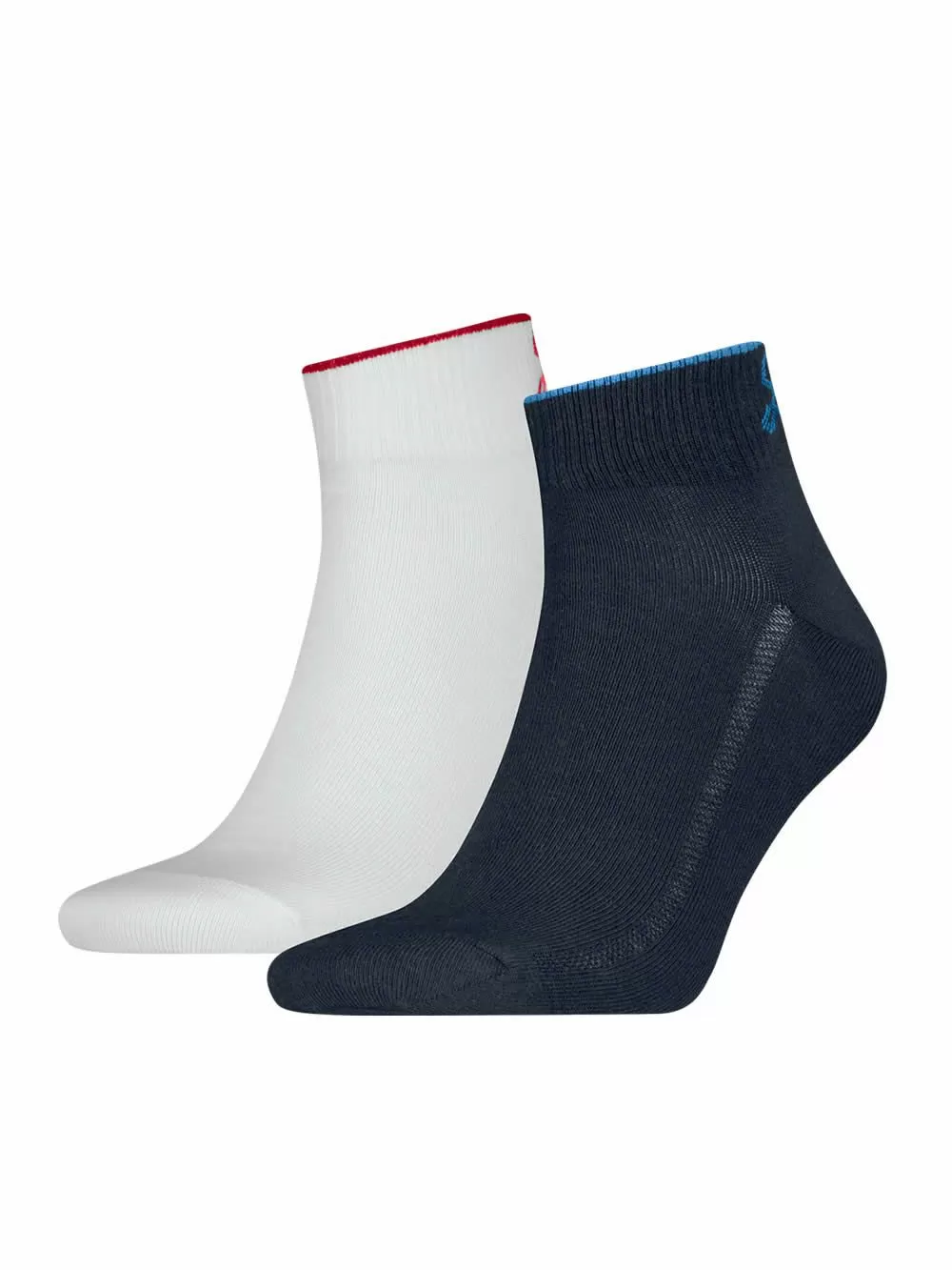 LEVIS Ανδρική Κάλτσα Ημίκοντη Western Logo - Navy/White - Super Απαλό Βαμβάκι - 2 Ζευγάρια