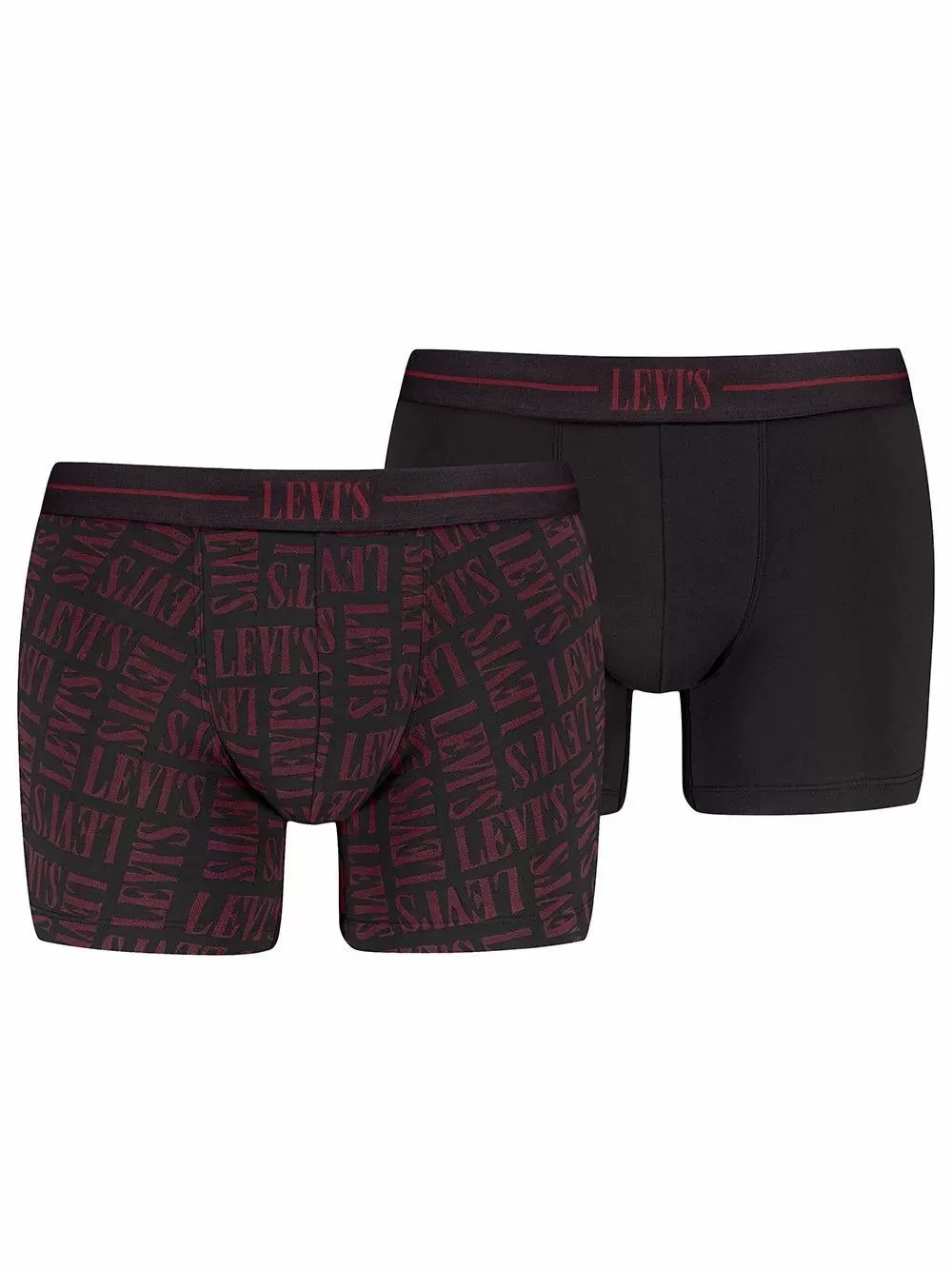 LEVIS Boxer Brief Logo - Οργανικό Βαμβάκι - Red/Black - Πακέτο με 2 