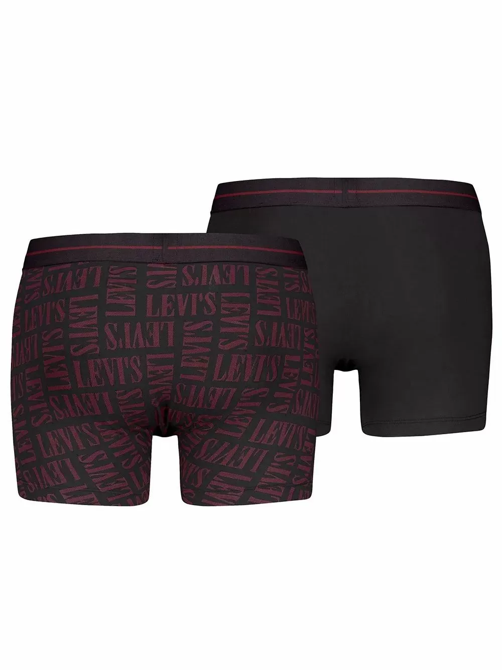 LEVIS Boxer Brief Logo - Οργανικό Βαμβάκι - Red/Black - Πακέτο με 2 