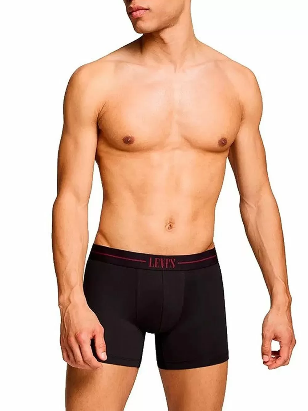 LEVIS Boxer Brief Logo - Οργανικό Βαμβάκι - Red/Black - Πακέτο με 2 