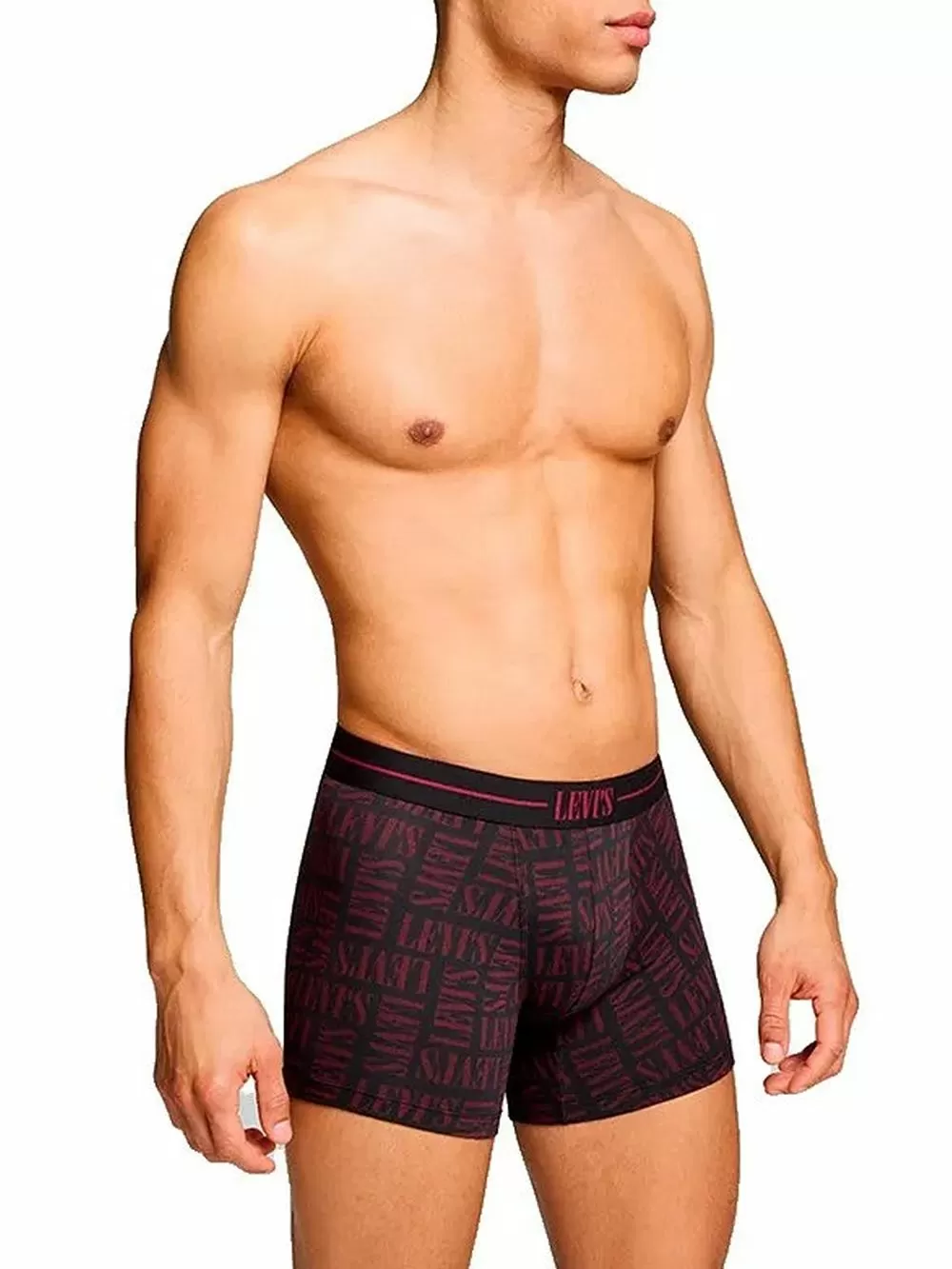 LEVIS Boxer Brief Logo - Οργανικό Βαμβάκι - Red/Black - Πακέτο με 2 