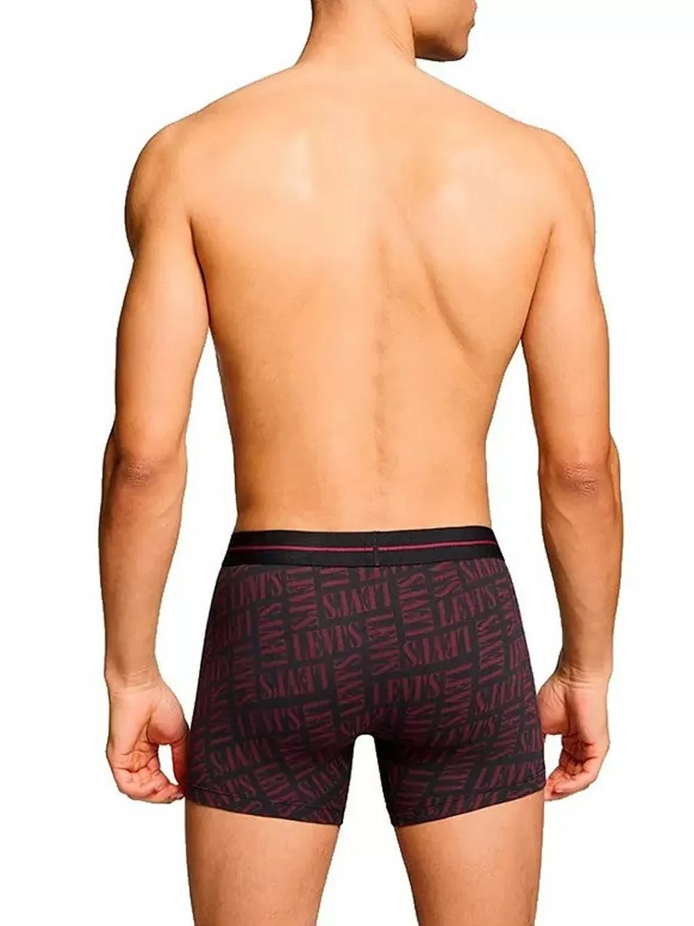 LEVIS Boxer Brief Logo - Οργανικό Βαμβάκι - Red/Black - Πακέτο με 2 