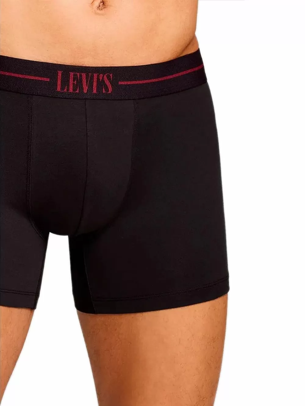 LEVIS Boxer Brief Logo - Οργανικό Βαμβάκι - Red/Black - Πακέτο με 2 