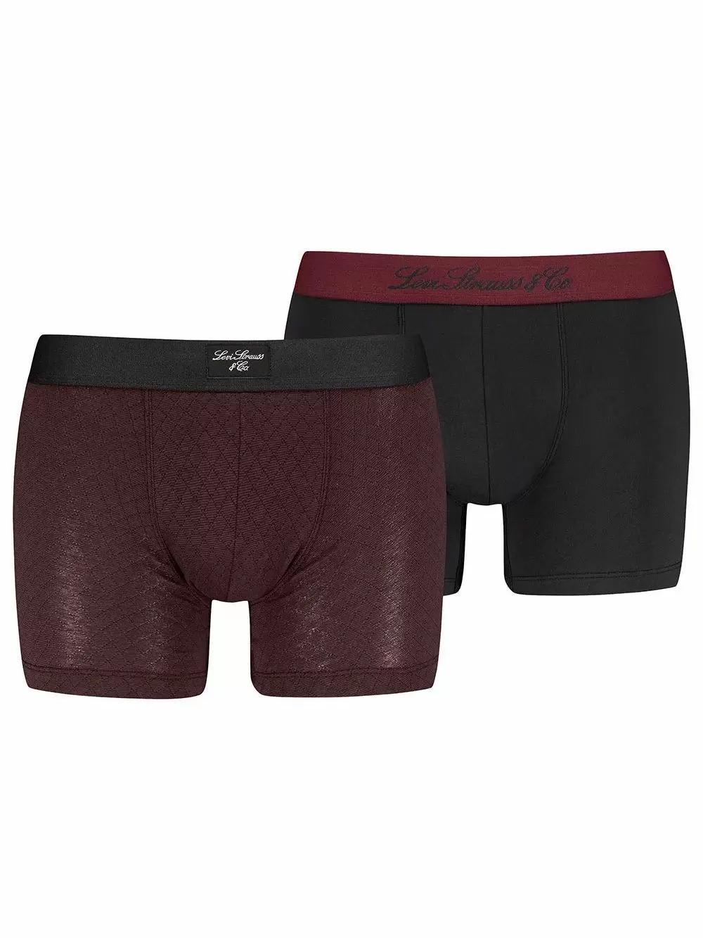 LEVIS Boxer Brief Argyle - Ελαστικό Βαμβάκι - Red/Black - Πακέτο με 2 