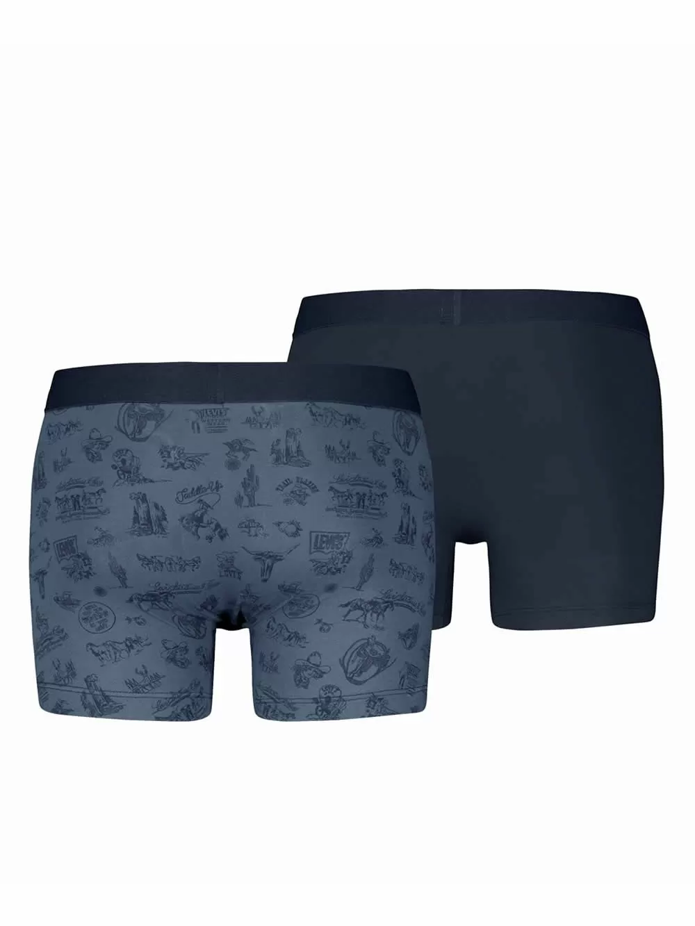 LEVIS Boxer Brief Wstrn Icon AOP - Οργανικό Eco Βαμβάκι - Navy Combo - Πακέτο με 2 