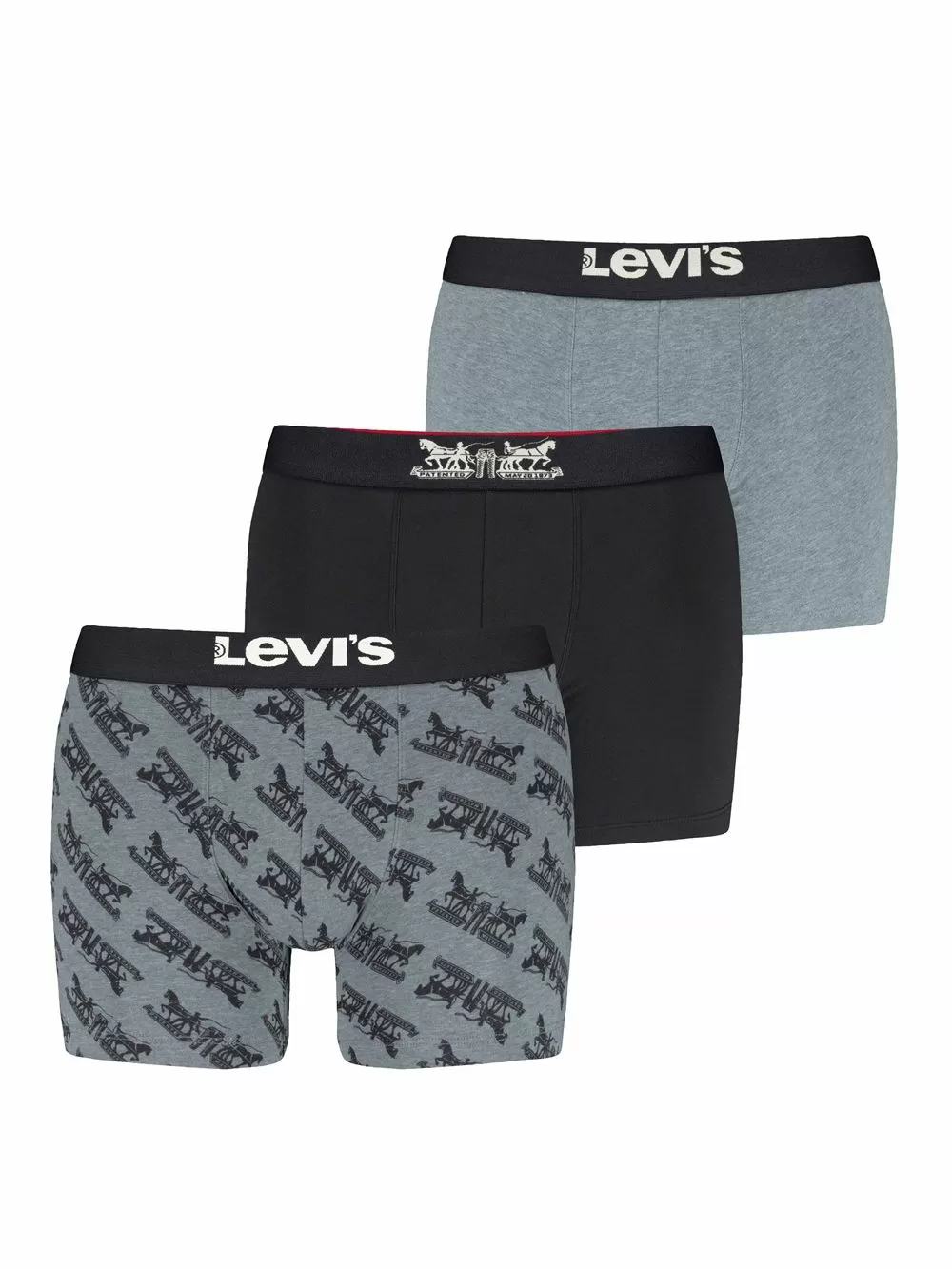 LEVIS Boxer Brief Gift Horse Pull - Οργανικό Βαμβάκι - Black - Πακέτο με 3 