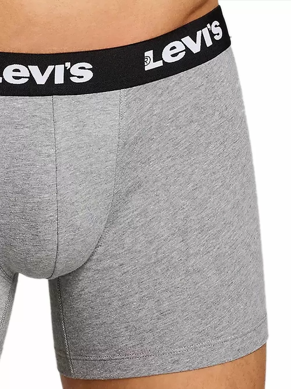 LEVIS Boxer Brief Repeat Logo - Ελαστικό Βαμβάκι - Middle Grey Melange - Πακέτο με 2 