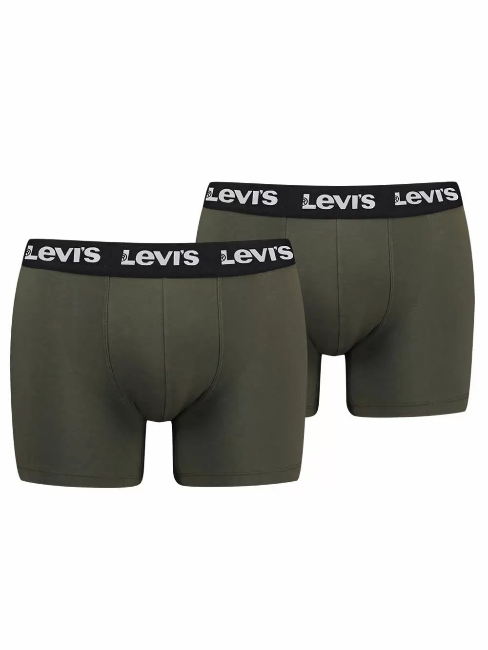 LEVIS Boxer Brief Repeat Logo - Ελαστικό Βαμβάκι - Khaki - Πακέτο με 2 