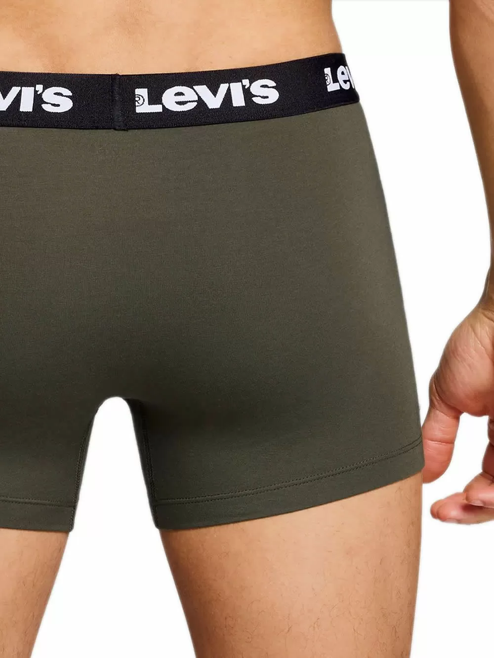 LEVIS Boxer Brief Repeat Logo - Ελαστικό Βαμβάκι - Khaki - Πακέτο με 2 