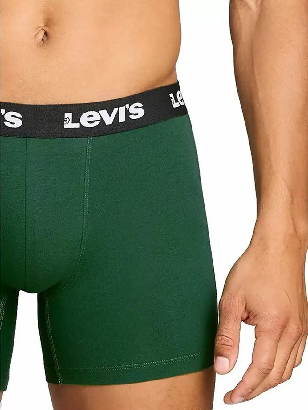 LEVIS Boxer Brief Repeat Logo - Ελαστικό Βαμβάκι - Green/Black - Πακέτο με 2 