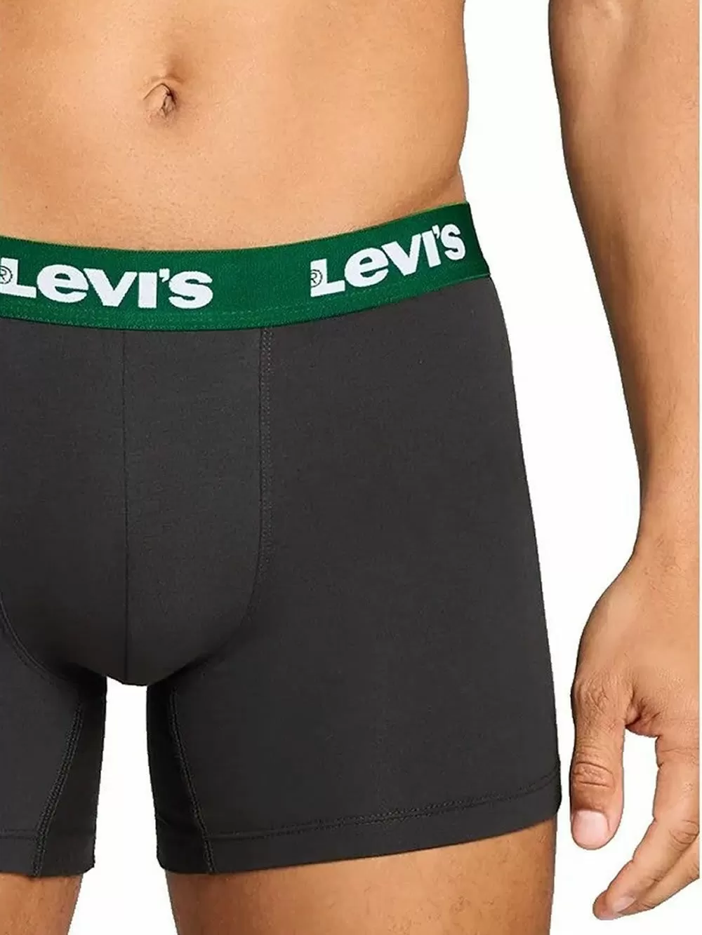 LEVIS Boxer Brief Repeat Logo - Ελαστικό Βαμβάκι - Green/Black - Πακέτο με 2 