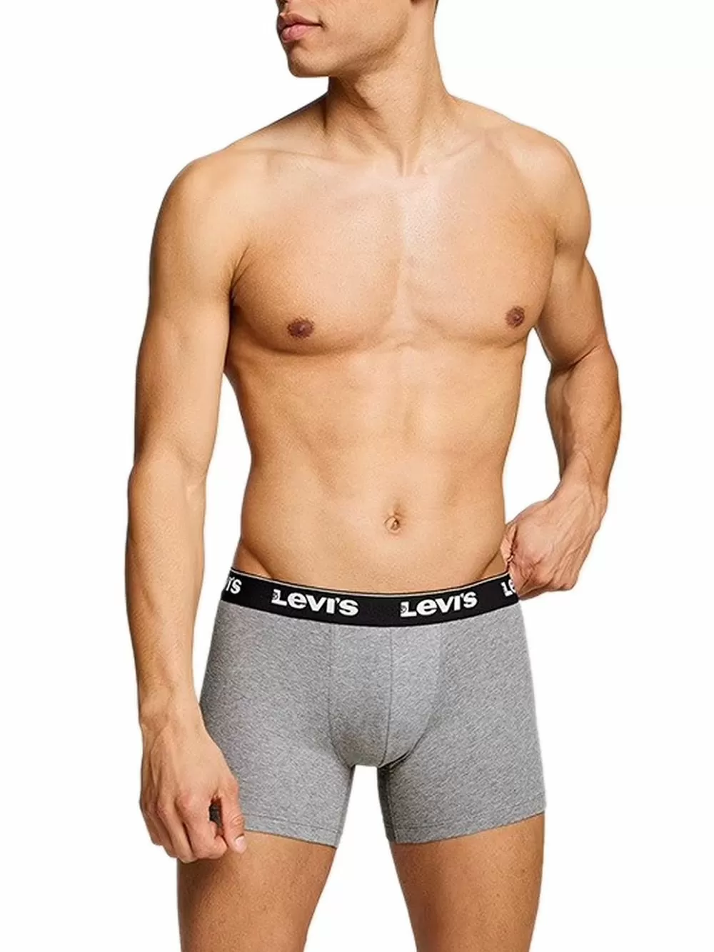 LEVIS Boxer Brief Repeat Logo - Ελαστικό Βαμβάκι - Grey Combo - Πακέτο με 3 