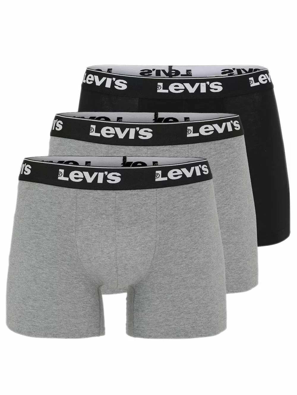 LEVIS Boxer Brief Repeat Logo - Ελαστικό Βαμβάκι - Grey Combo - Πακέτο με 3 