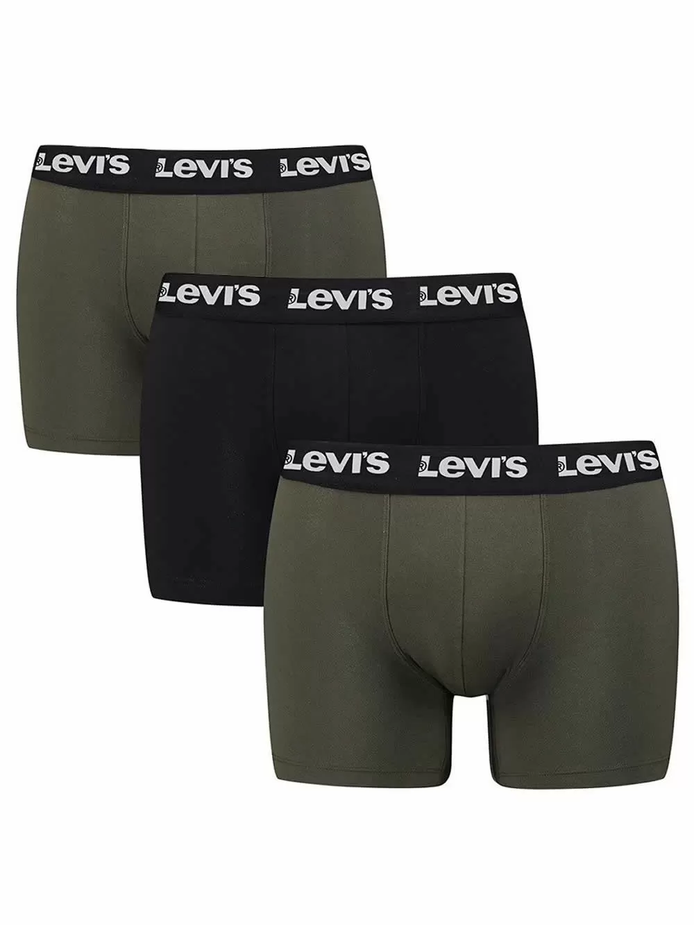 LEVIS Boxer Brief Repeat Logo - Ελαστικό Βαμβάκι - Khaki Combo - Πακέτο με 3 
