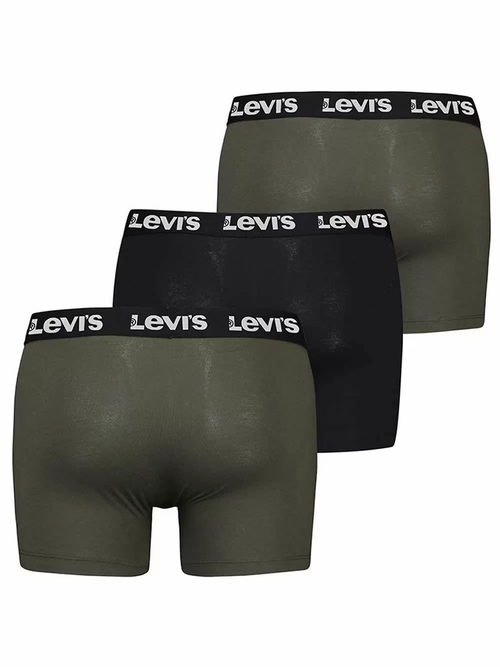 LEVIS Boxer Brief Repeat Logo - Ελαστικό Βαμβάκι - Khaki Combo - Πακέτο με 3 