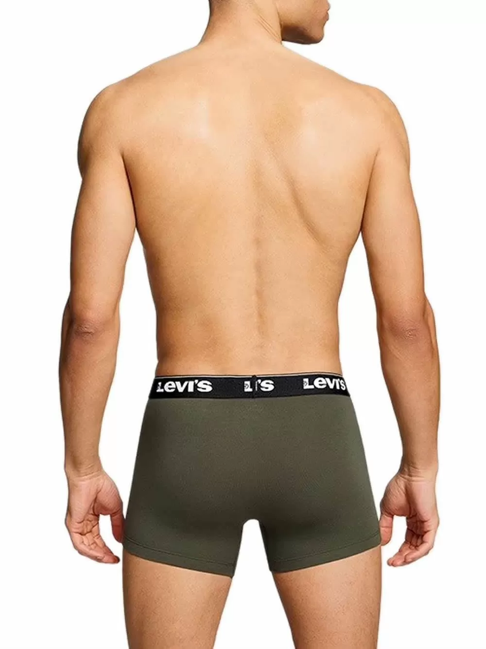 LEVIS Boxer Brief Repeat Logo - Ελαστικό Βαμβάκι - Khaki Combo - Πακέτο με 3 