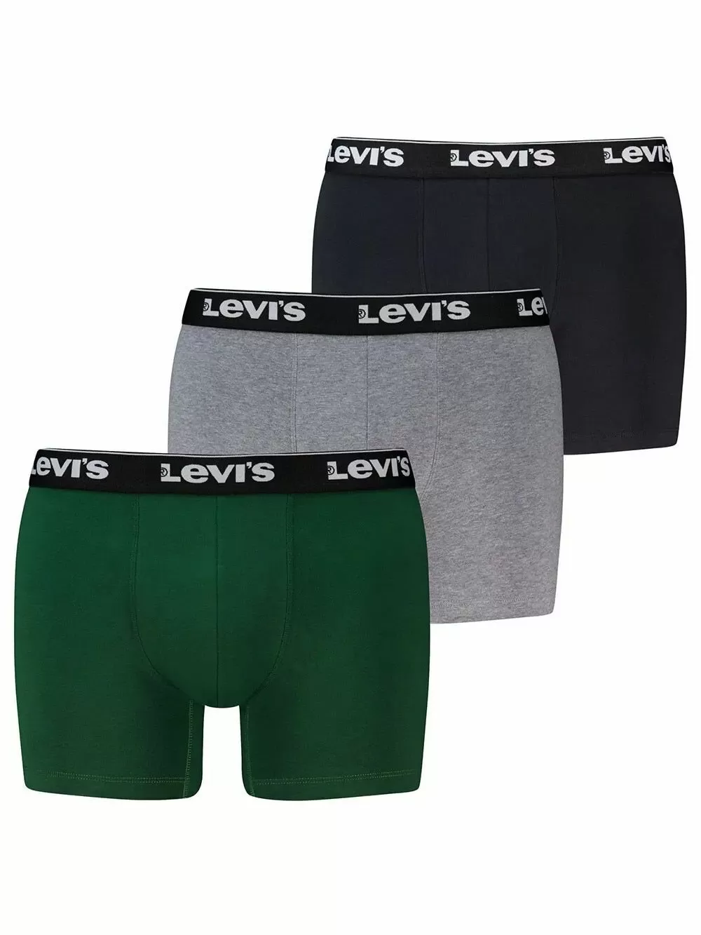 LEVIS Boxer Brief Repeat Logo - Ελαστικό Βαμβάκι - Green/Grey/Black - Πακέτο με 3 