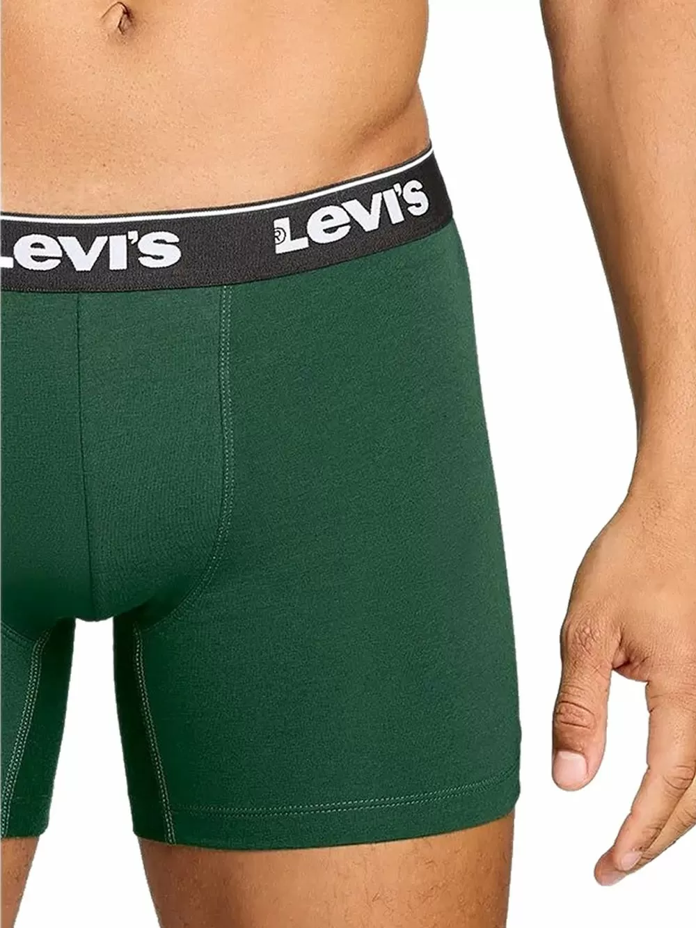 LEVIS Boxer Brief Repeat Logo - Ελαστικό Βαμβάκι - Green/Grey/Black - Πακέτο με 3 