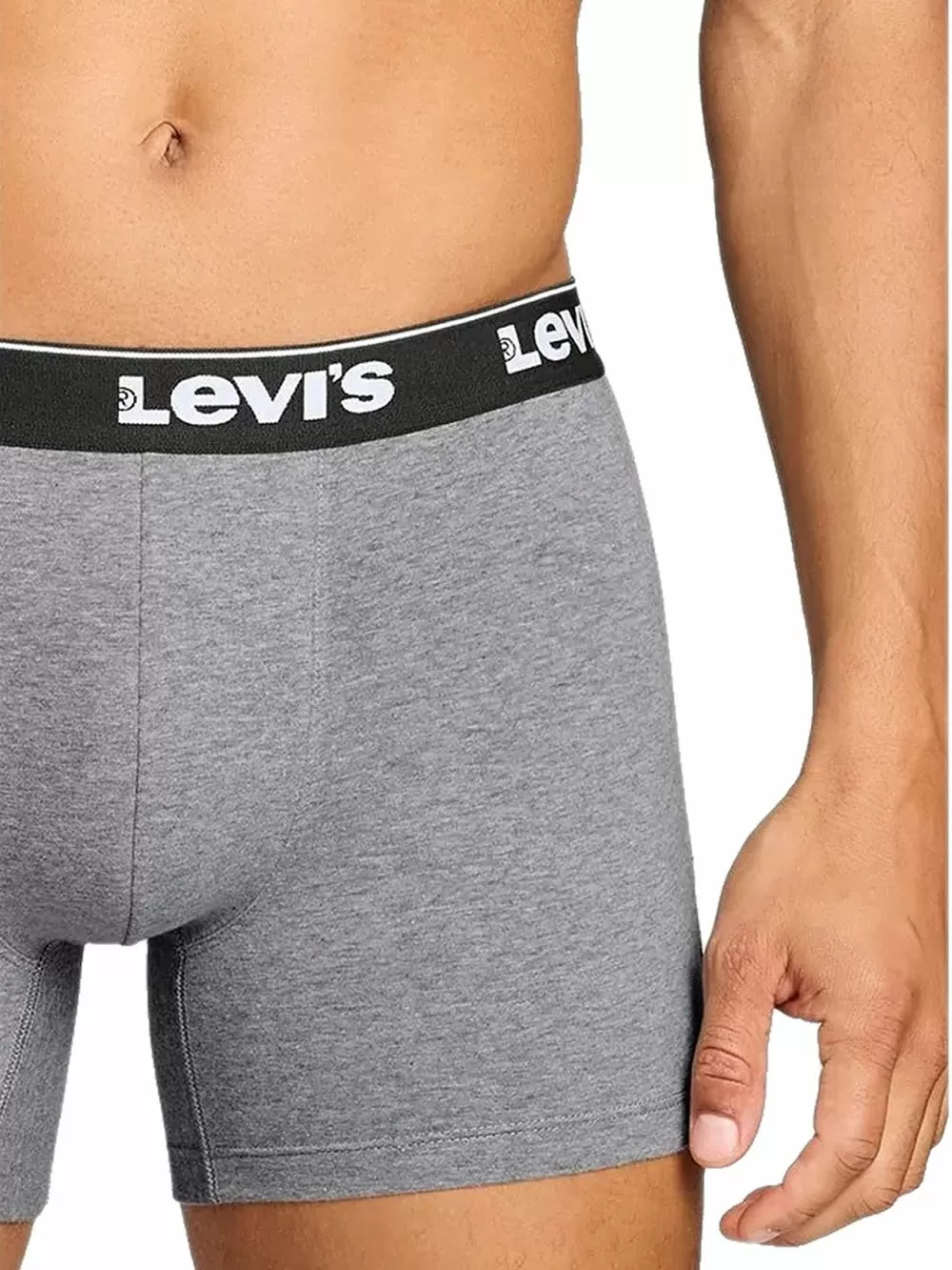 LEVIS Boxer Brief Repeat Logo - Ελαστικό Βαμβάκι - Green/Grey/Black - Πακέτο με 3 