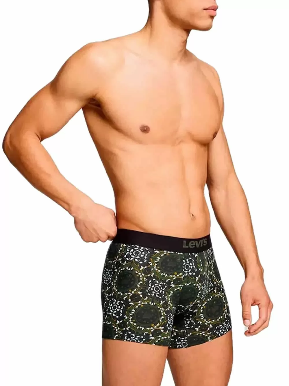 LEVIS Boxer Brief Wld Vintage Geo - Οργανικό Eco Βαμβάκι - Green Combo - Πακέτο με 2 