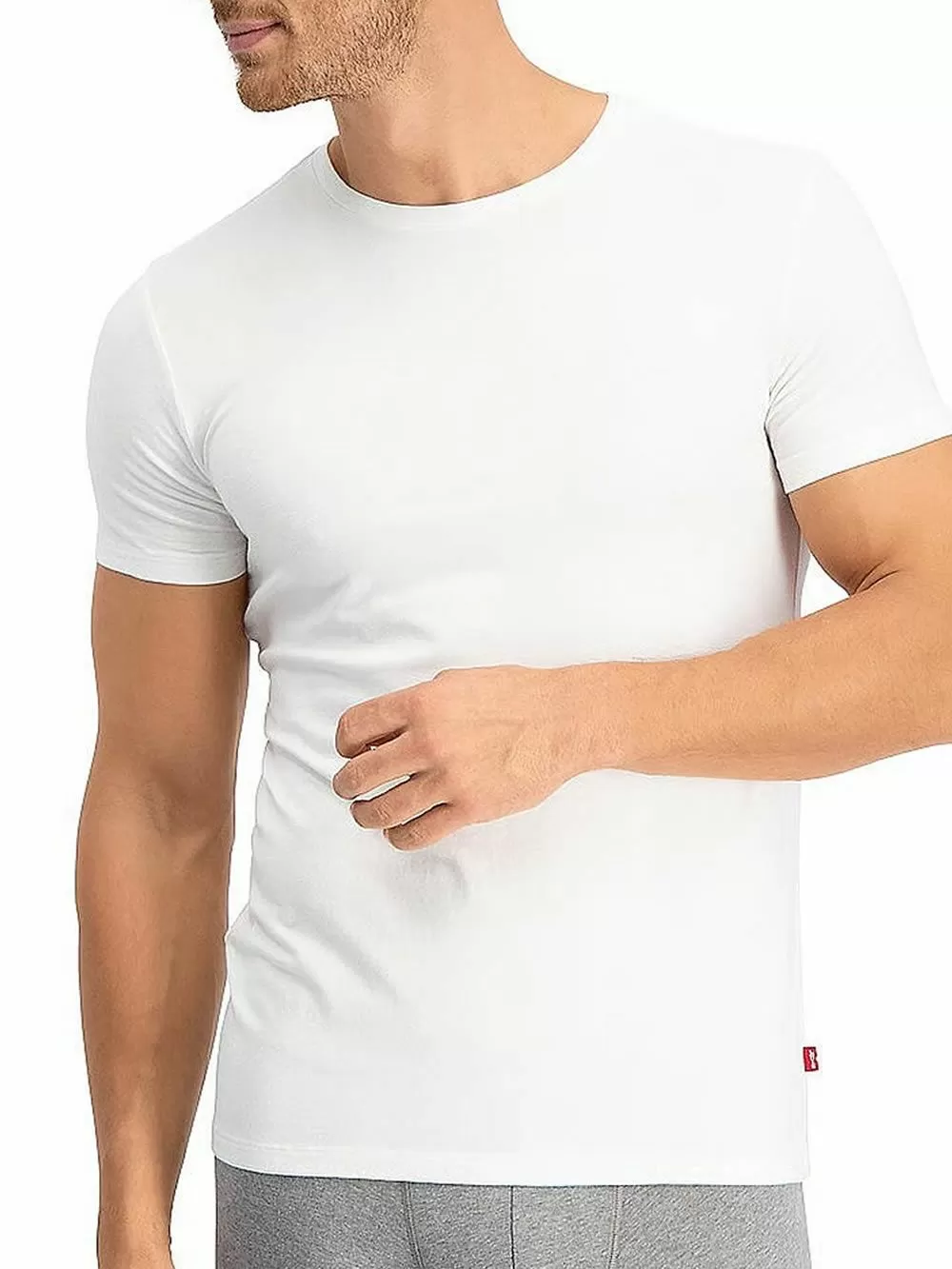 LEVIS Ανδρικά T-Shirt - Solid Crew - Ελαστικό Βαμβάκι - Πακέτο με 2