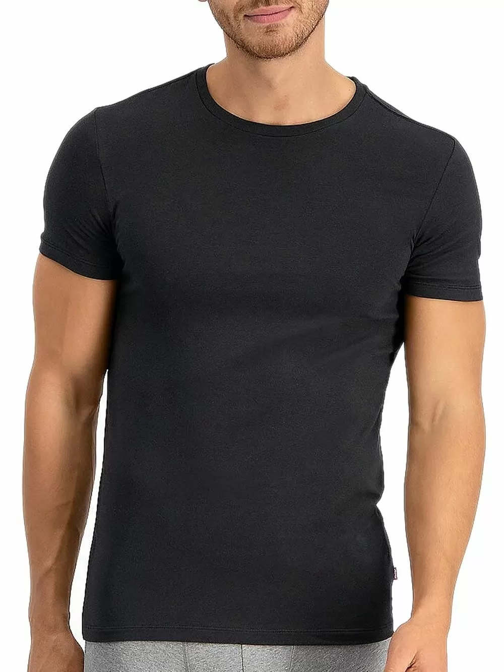 LEVIS Ανδρικά T-Shirt - Solid Crew - Ελαστικό Βαμβάκι - Πακέτο με 2