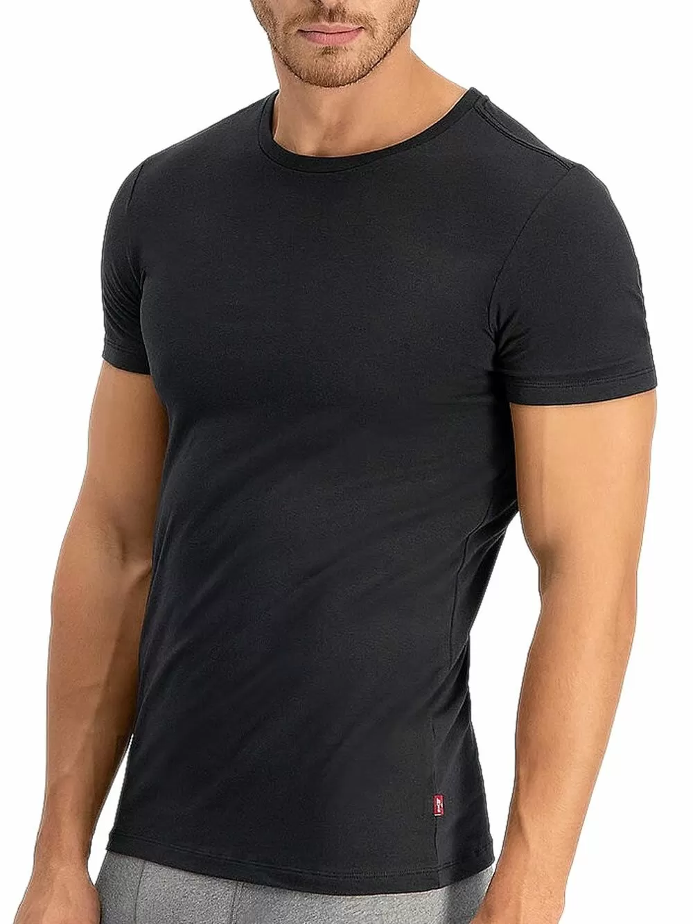 LEVIS Ανδρικά T-Shirt - Solid Crew - Ελαστικό Βαμβάκι - Πακέτο με 2
