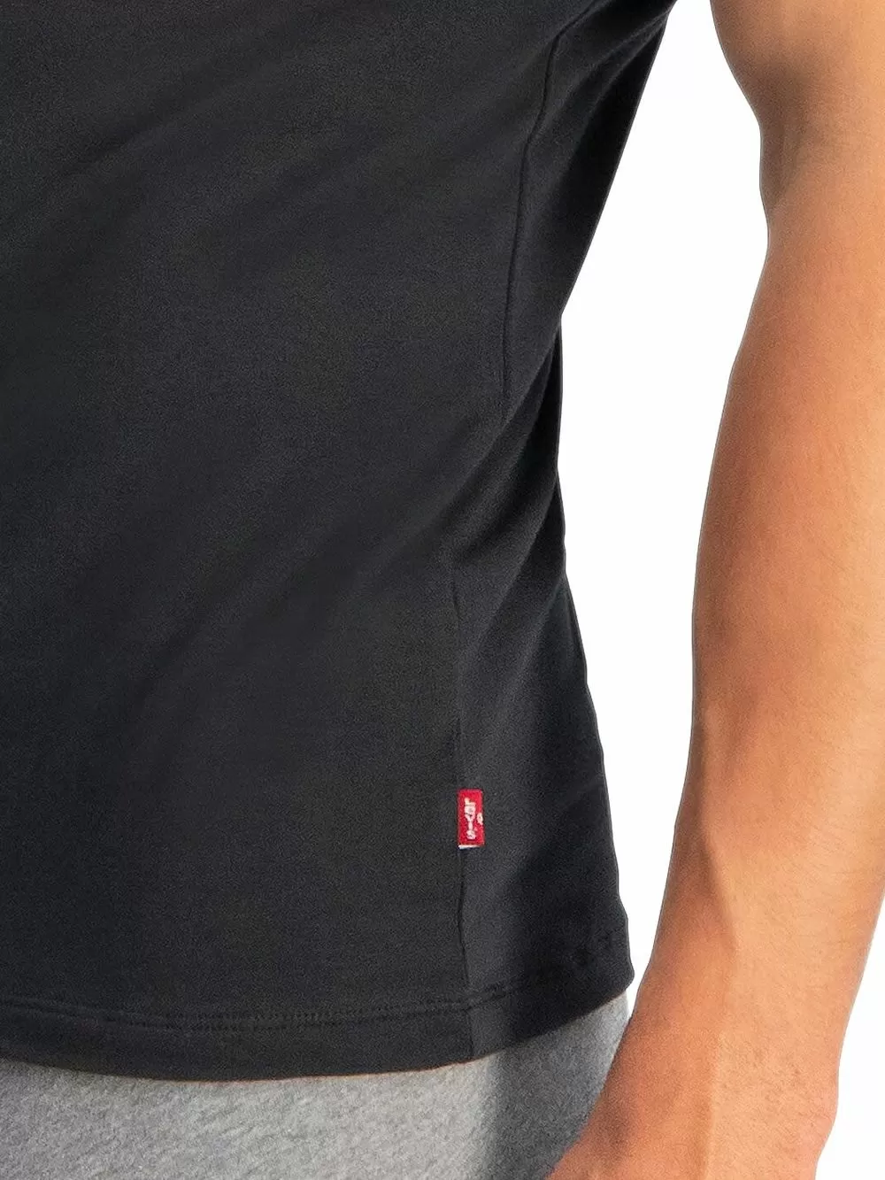 LEVIS Ανδρικά T-Shirt - Solid Crew - Ελαστικό Βαμβάκι - Πακέτο με 2