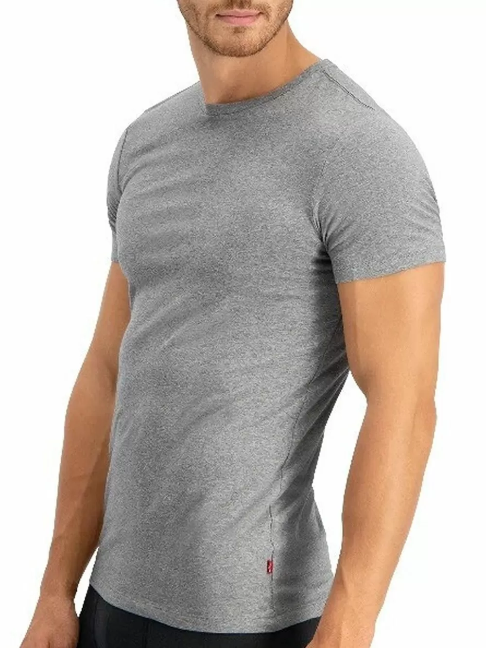 LEVIS Ανδρικά T-Shirt - Solid Crew - Ελαστικό Βαμβάκι - Πακέτο με 2