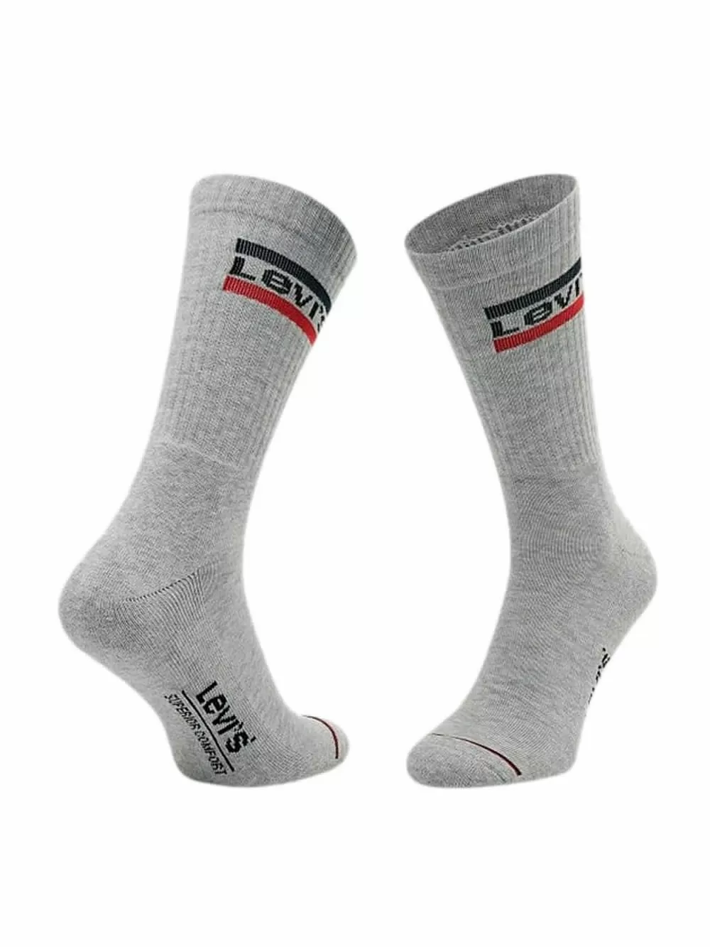LEVIS Ανδρική Κάλτσα Αθλητική Logo - Grey Combo - 2 Ζευγάρια