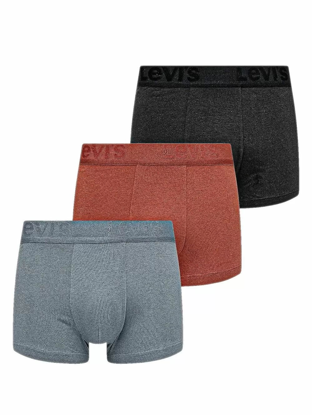 LEVIS Boxer Trunk Hipster Premium - Ελαστικό Βαμβάκι - Blue/Red/Black - Πακέτο με 3