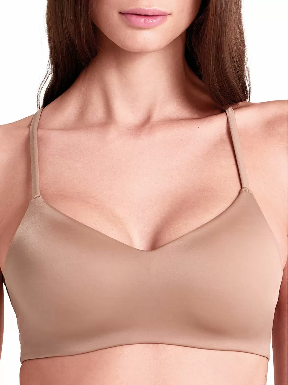 Σουτιέν LORMAR Bralette Αόρατο UltraShine - Σατινέ Ύφασμα - Ενίσχυση - Χωρίς Μπανέλα