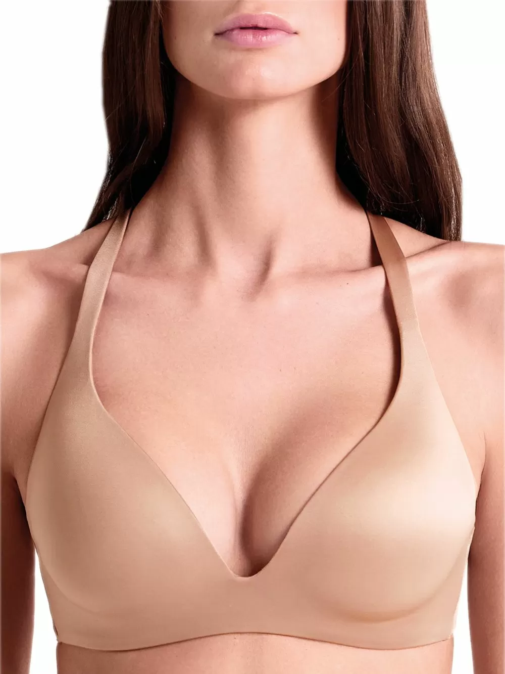 Σουτιέν LORMAR Αόρατο Τρίγωνο UltraShine - Σατινέ Ύφασμα - Ενίσχυση - Χωρίς Μπανέλα