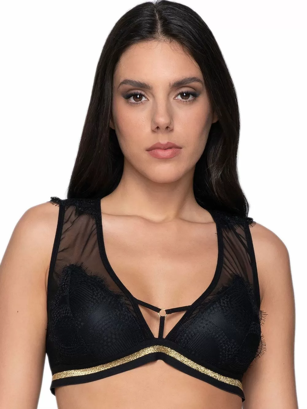 Bralette LUNA Cherry Push Up - Χωρίς Μπανέλα - Δαντέλα & Lurex 