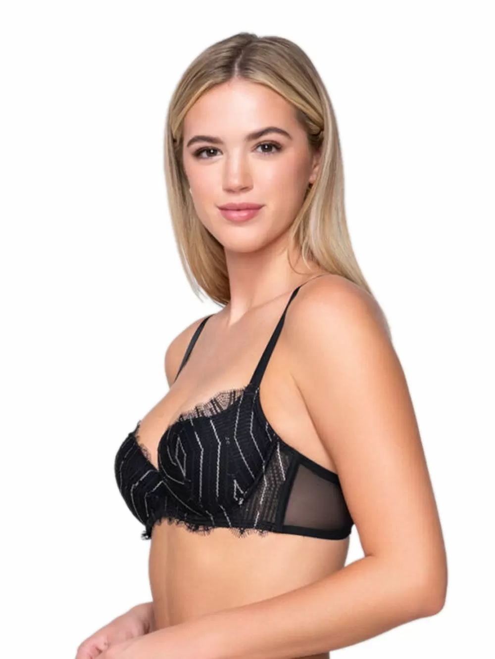 Σουτιέν LUNA Balconette Crystal - Ενίσχυση & Μπανέλα - Lurex Δαντέλα