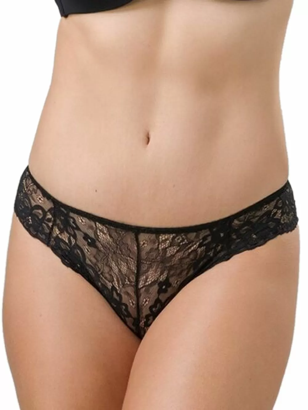 LUNA Brazilian Slip Amelia - Floral Δαντέλα 